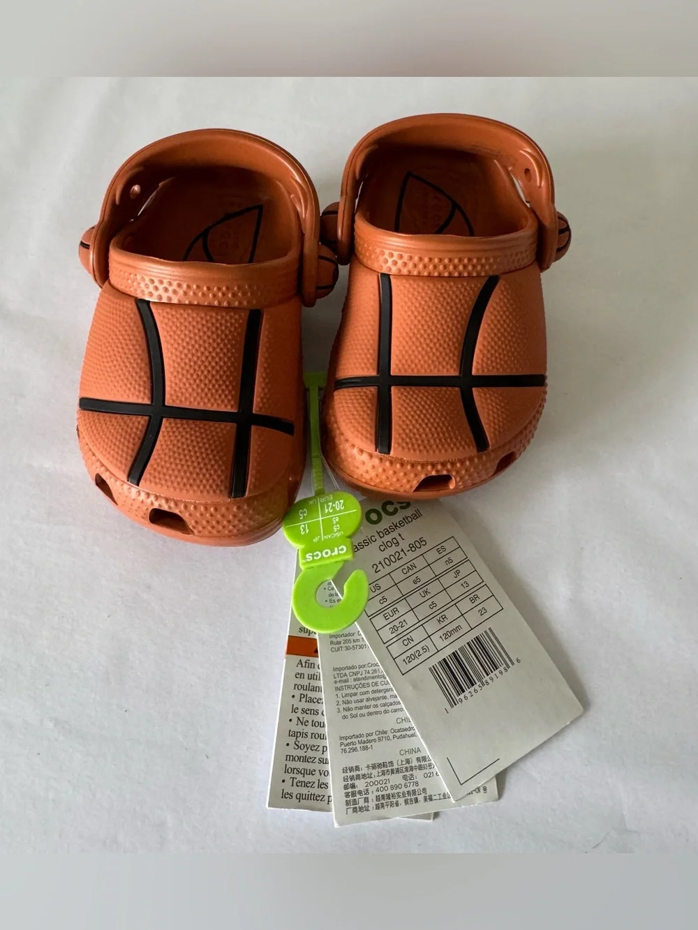 NWT CROCS Size 5 Baby Adorable Basketball Sandals Clogs